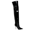 Dolce & Gabbana Black Leather Over The Knee