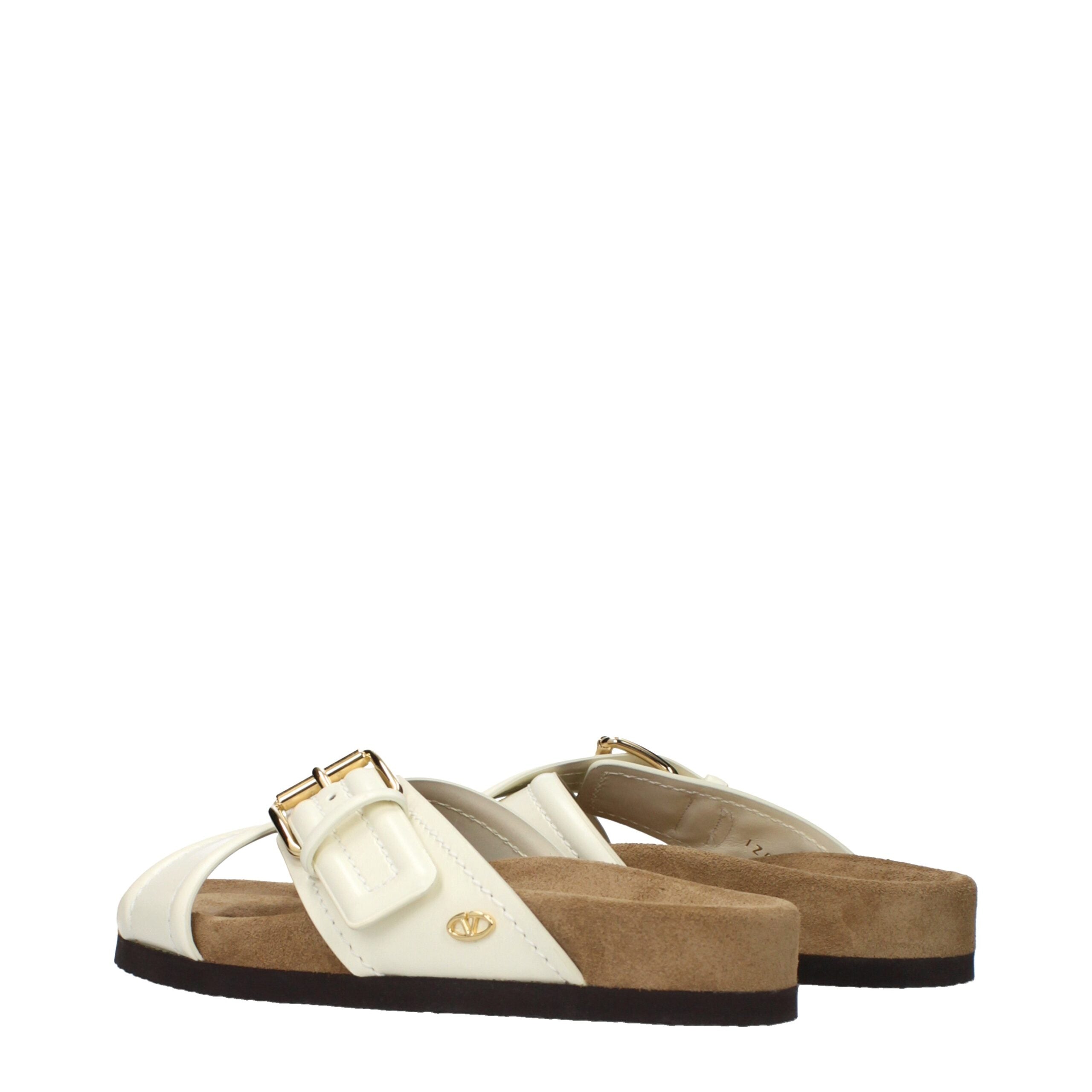 Mules Valentino Garavani en cuir beige