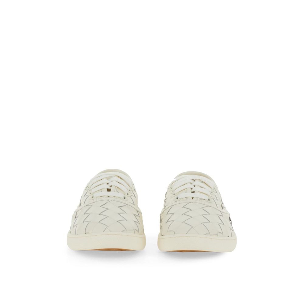 Bottega Veneta Baskets Basses en Cuir de Veau Blanc
