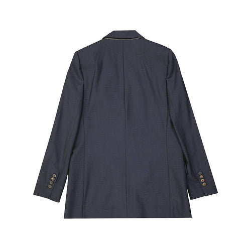 Brunello Cucinelli Blue Virgin Wool Blazer