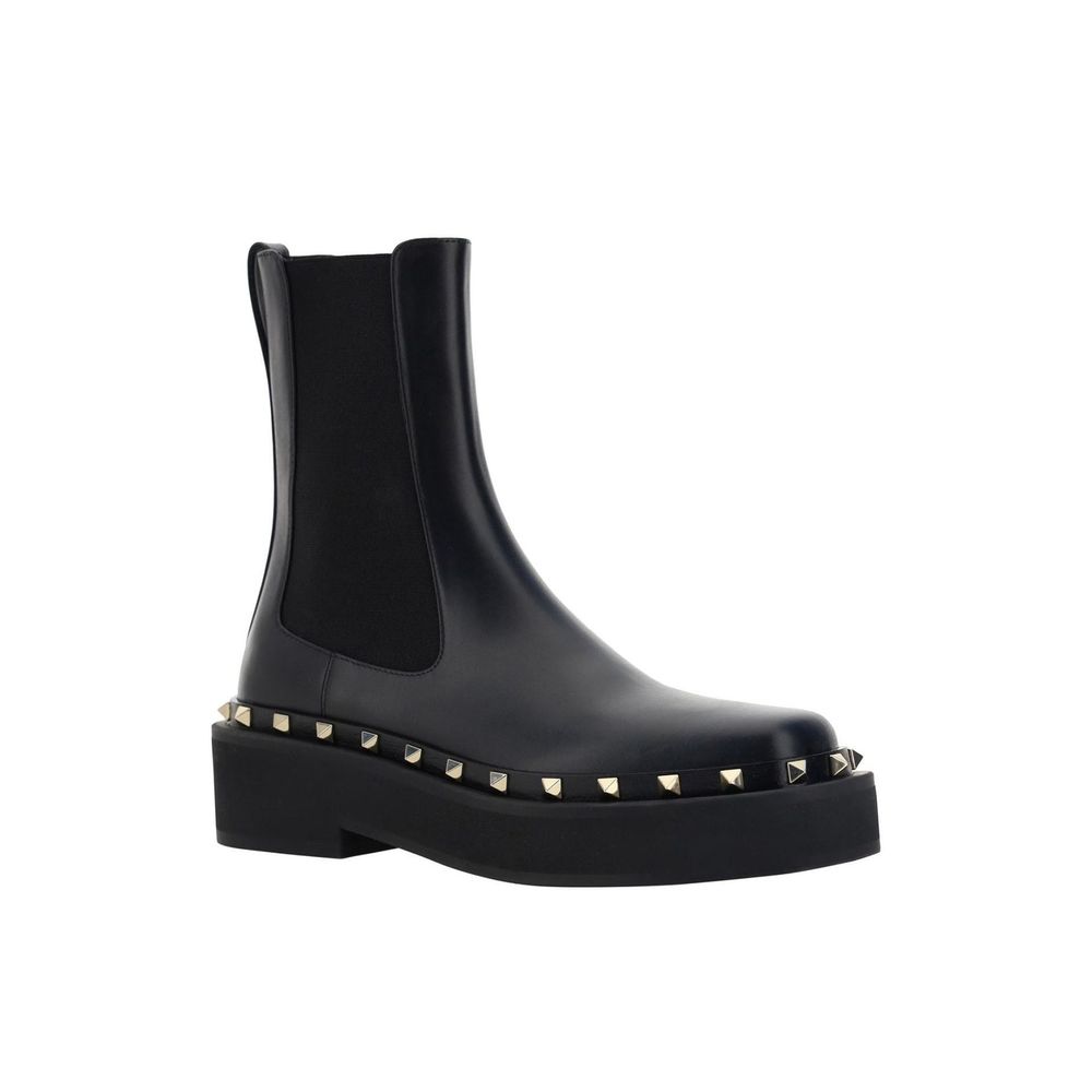Bottes Chelsea Valentino Garavani en veau noir