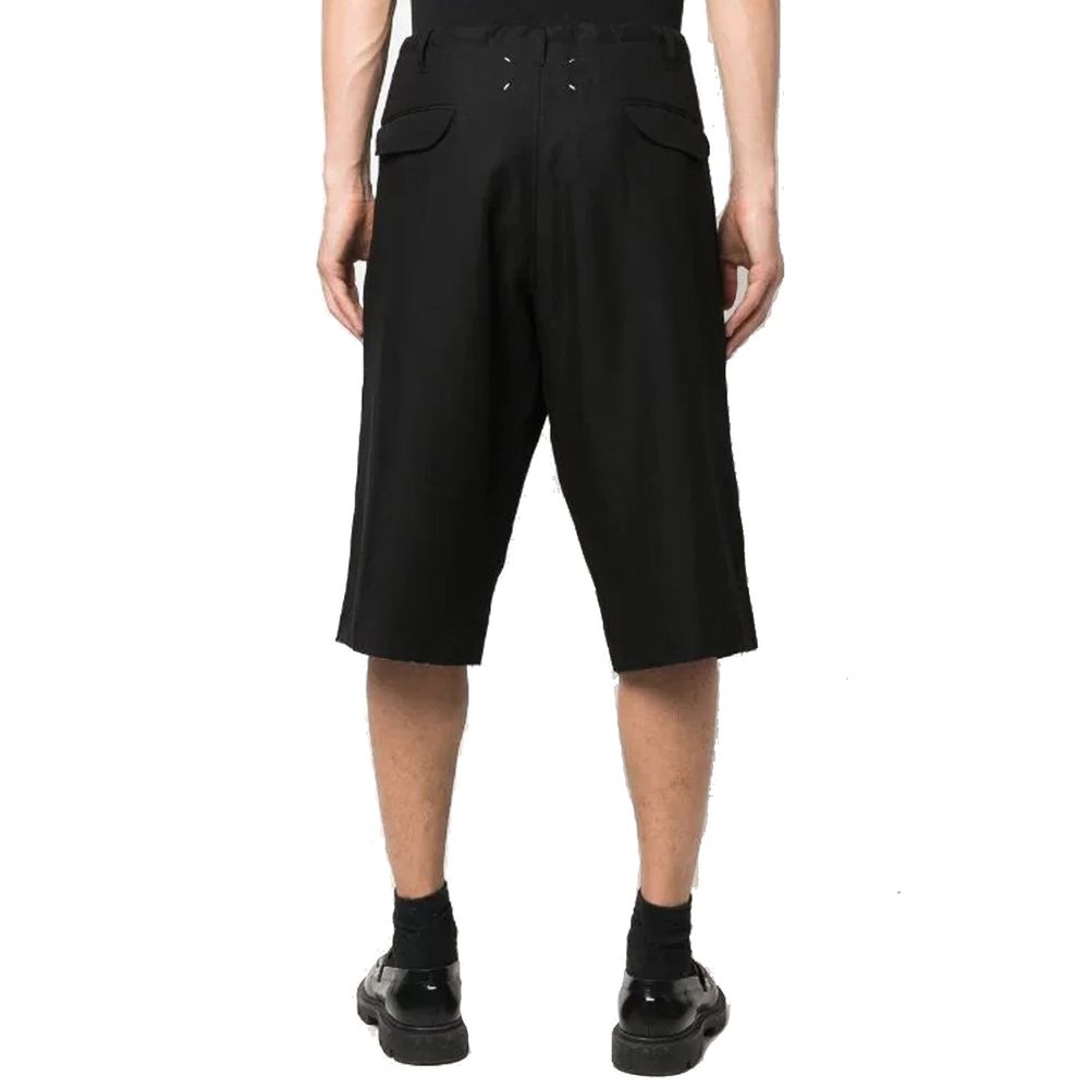 Shorts bermuda Maison Margiela en lin noir