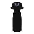 Robe de cocktail Fendi en viscose noire