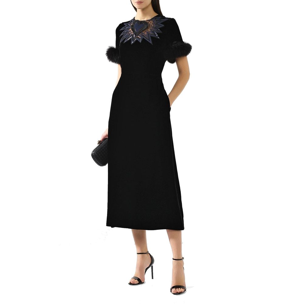 Robe de cocktail Fendi en viscose noire