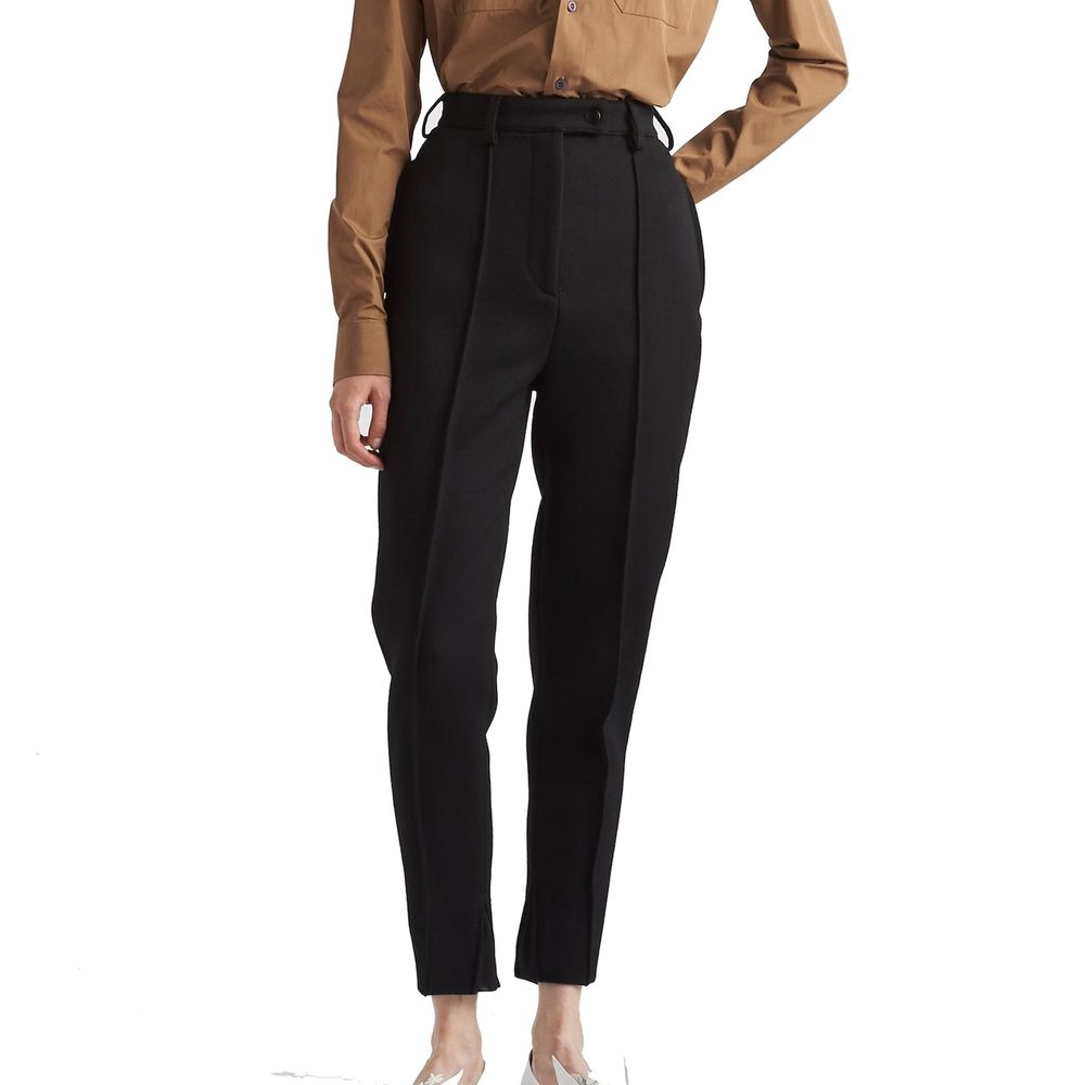 Prada Black Virgin Wool Casual Trousers