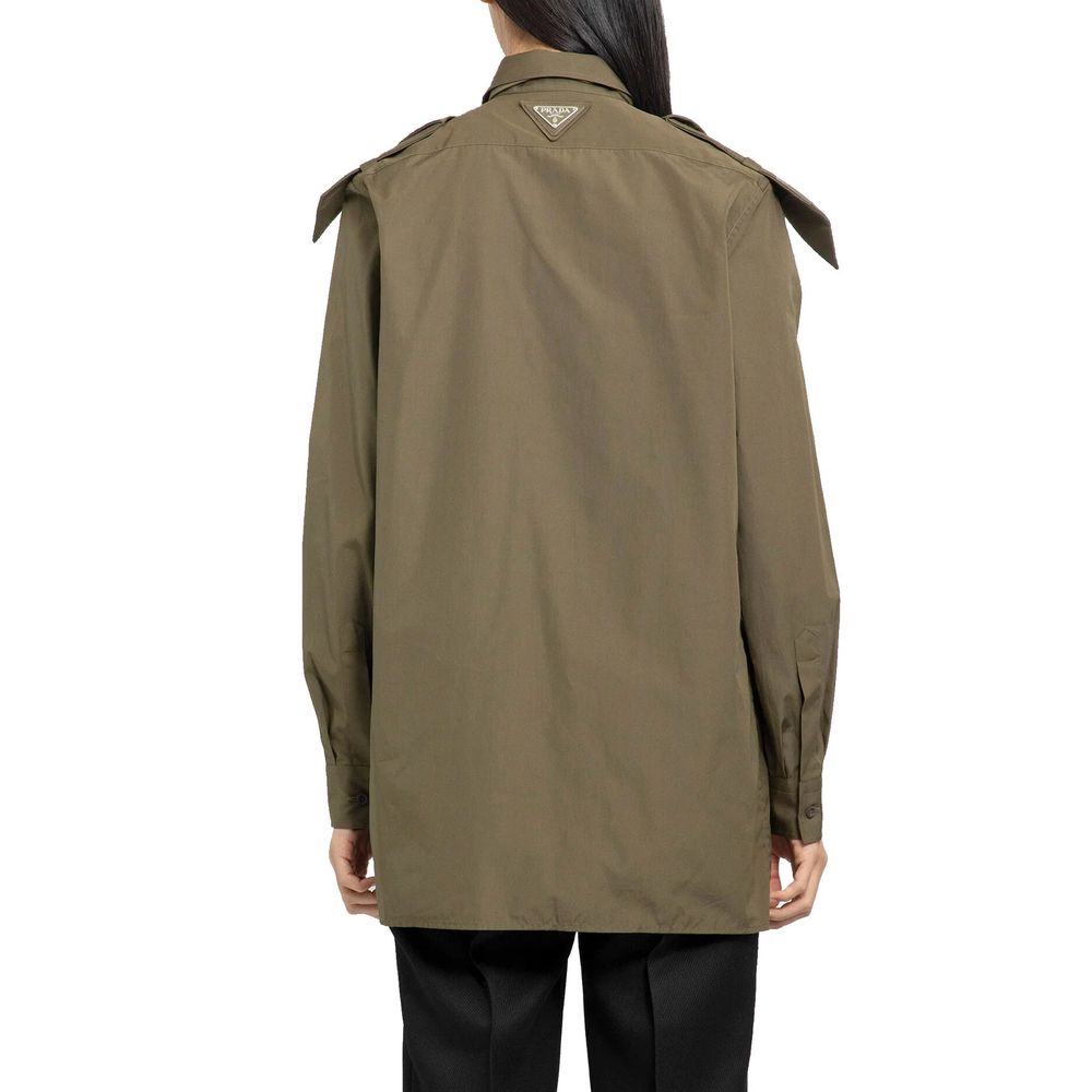 Chemise Prada bicolore en coton