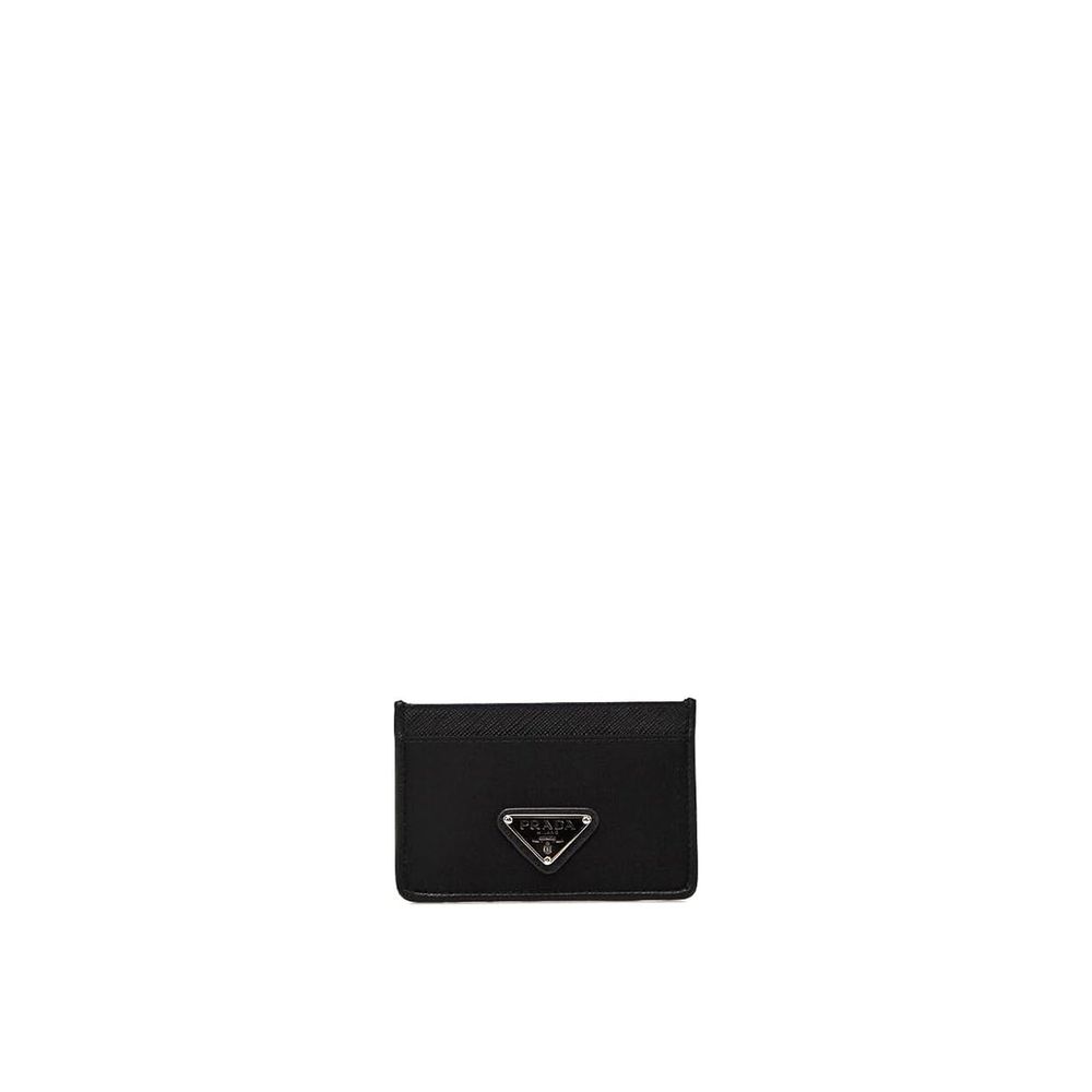 Porte-cartes Prada en nylon noir