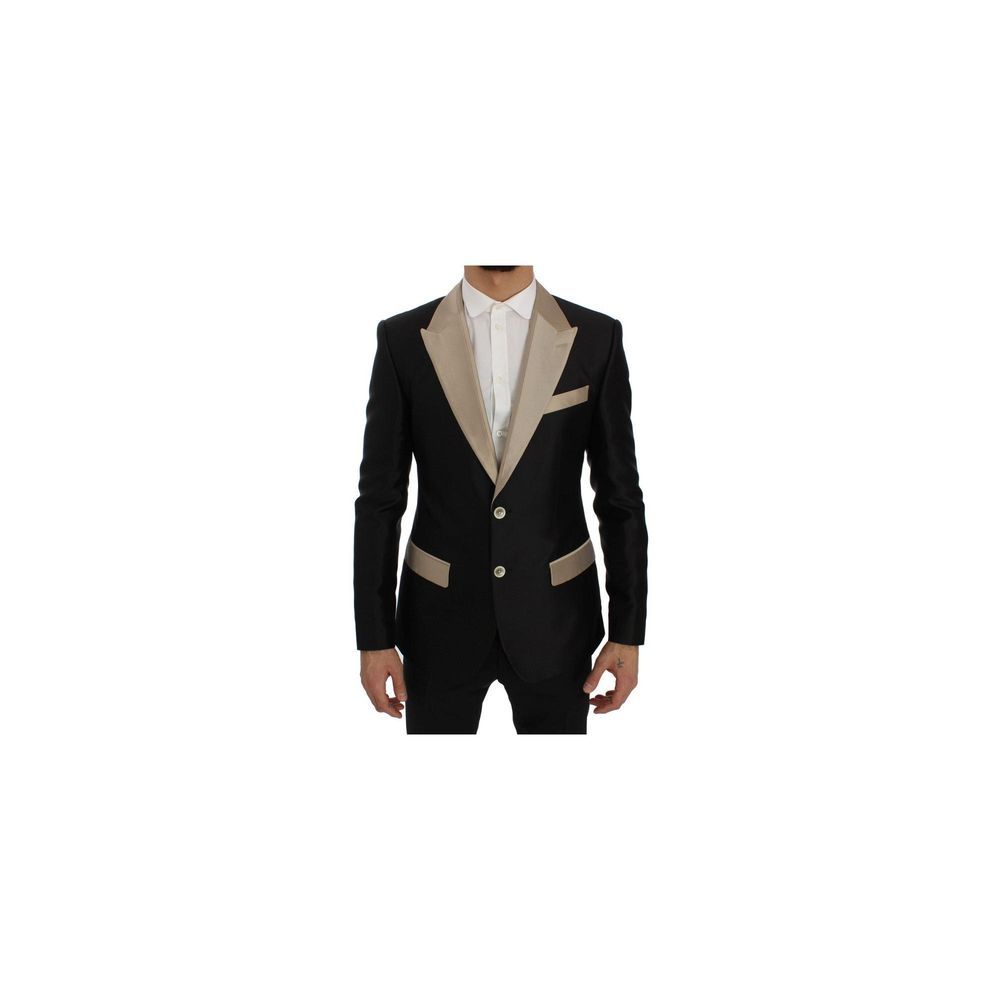Blazer en soie noir Dolce & Gabbana