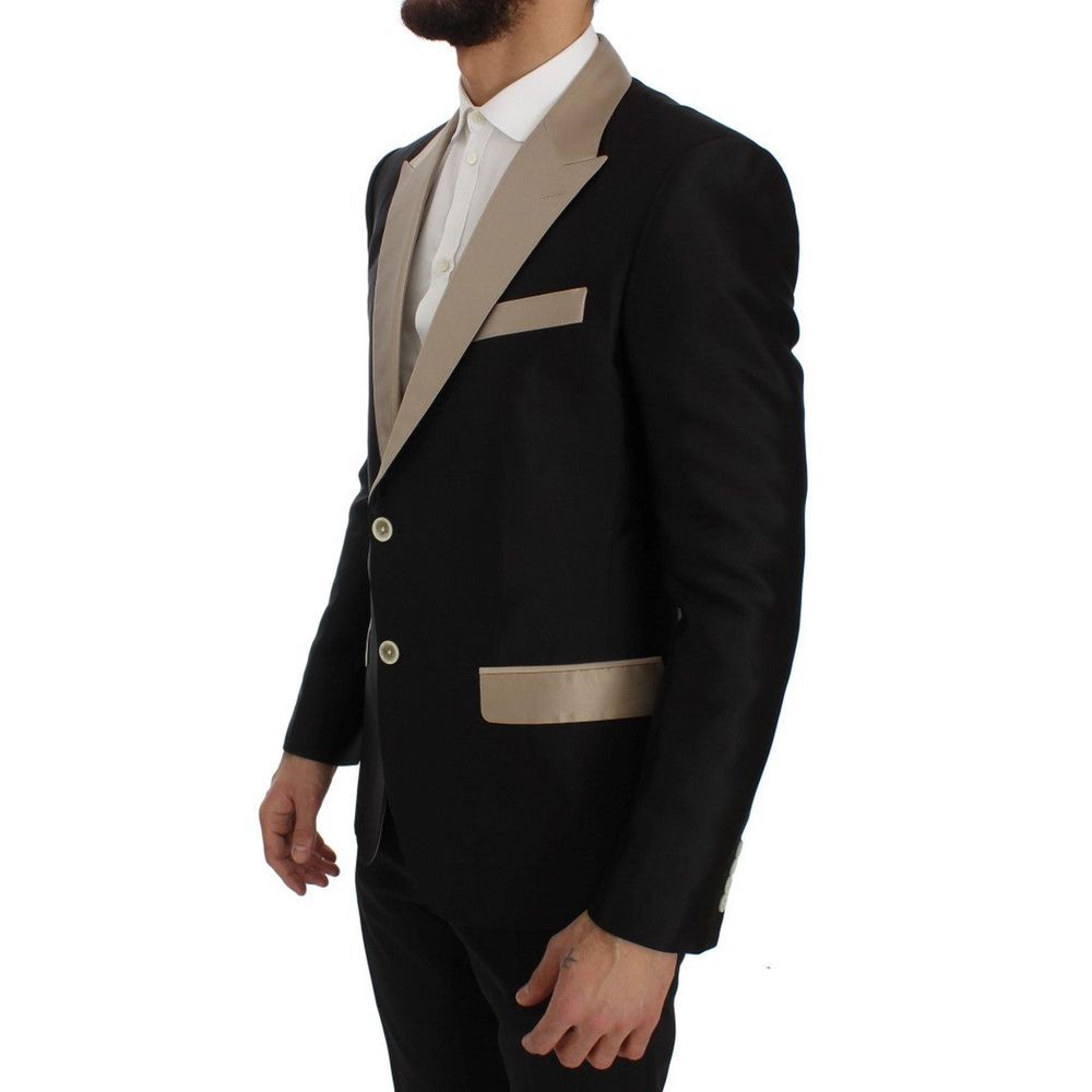 Blazer en soie noir Dolce & Gabbana