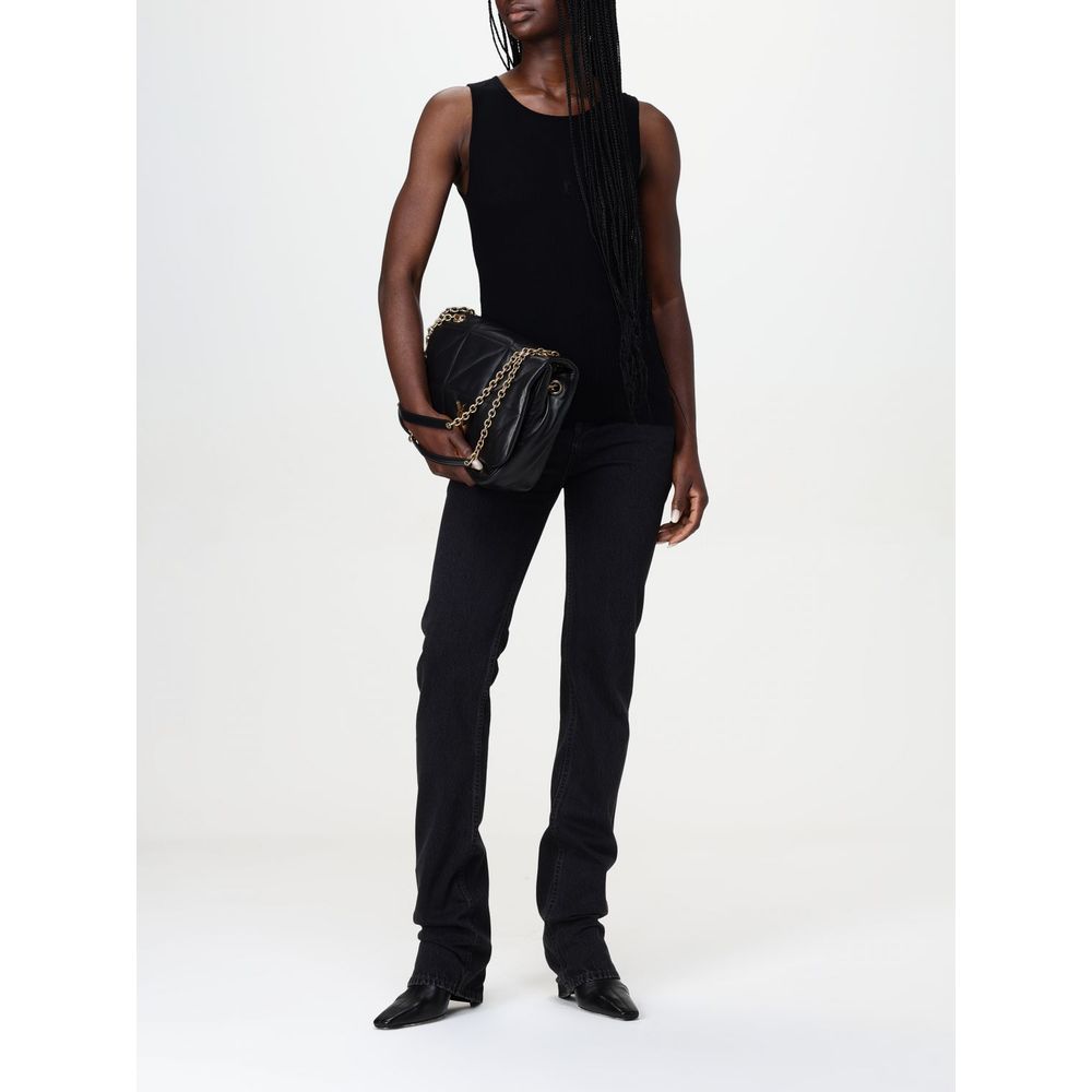 Jean droit Saint Laurent en coton noir