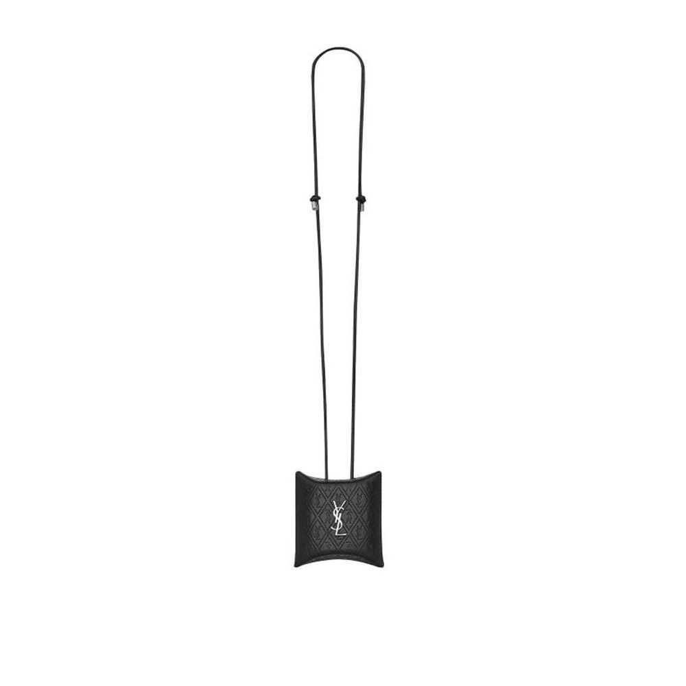 Saint Laurent Black Calfskin Airpod Holder