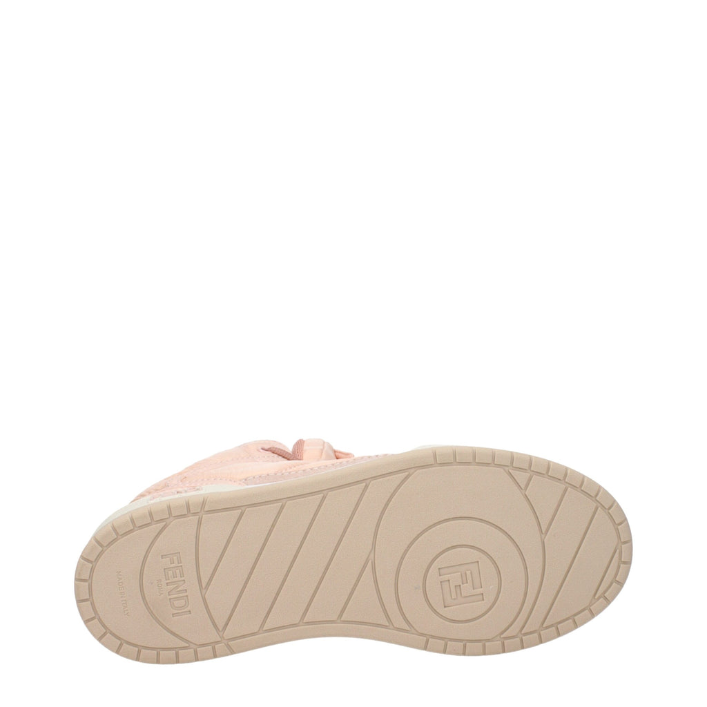Fendi Pink Nylon High Top Sneakers