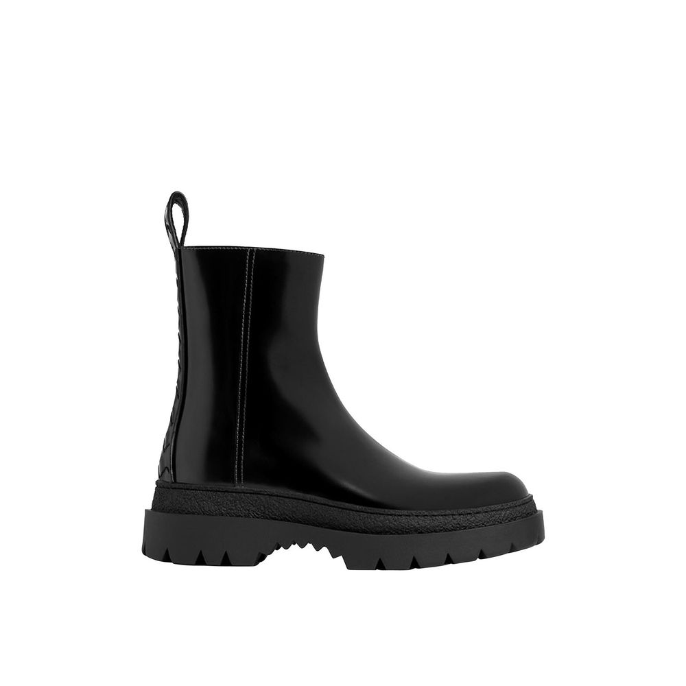 Bottes Chelsea Bottega Veneta en cuir de veau noir