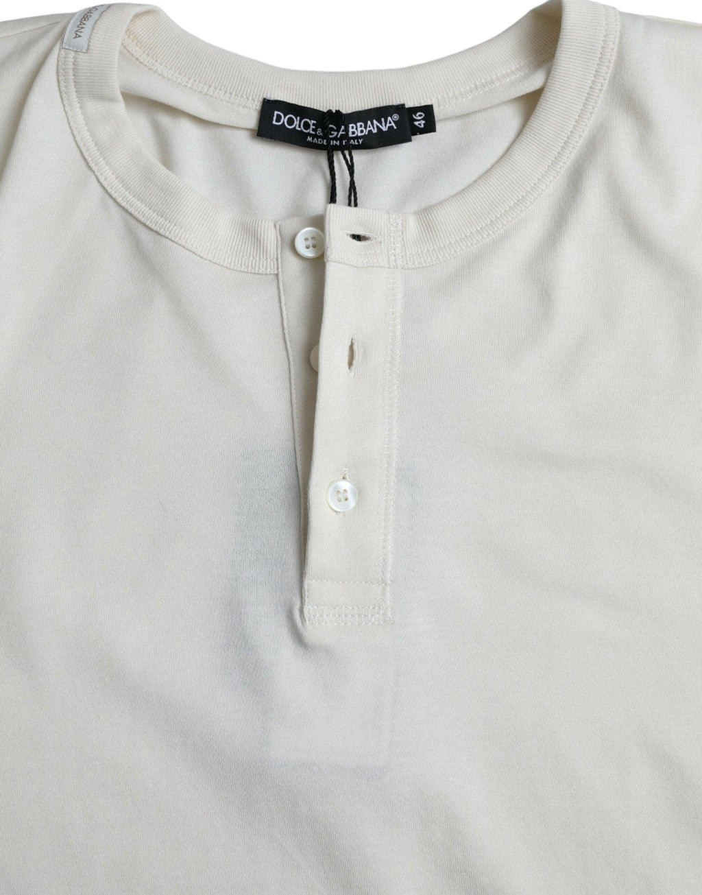T-shirt Dolce & Gabbana à manches longues en coton blanc