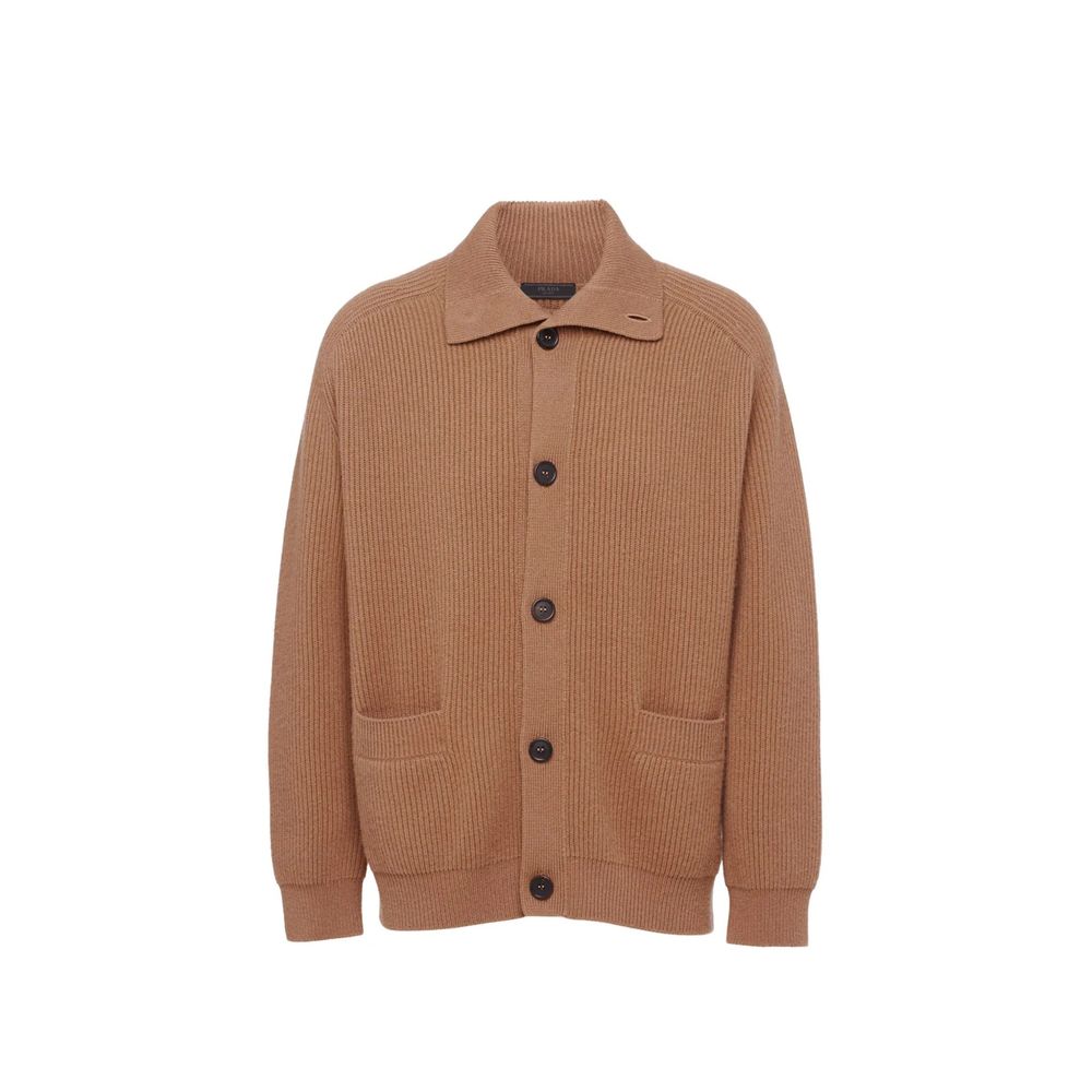 Cardigan Prada en cachemire marron