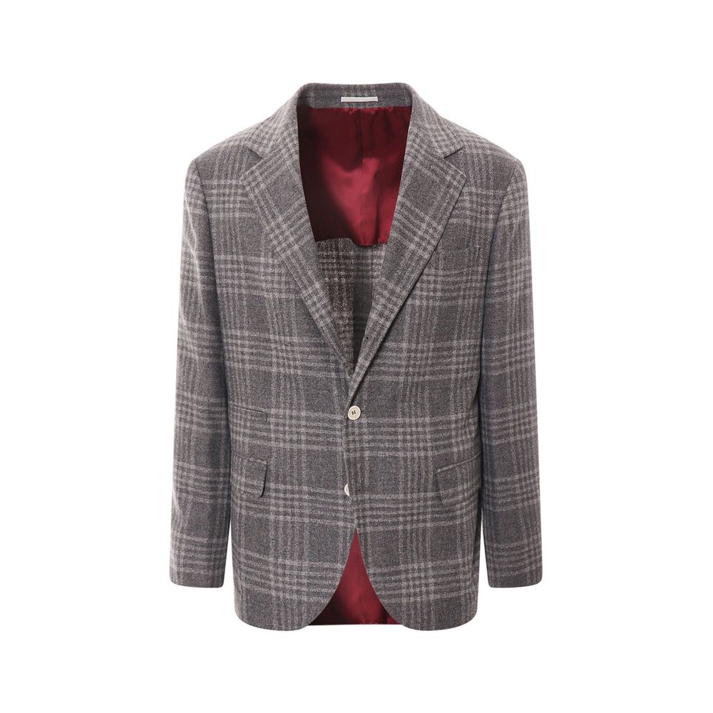 Blazer Brunello Cucinelli en cachemire gris