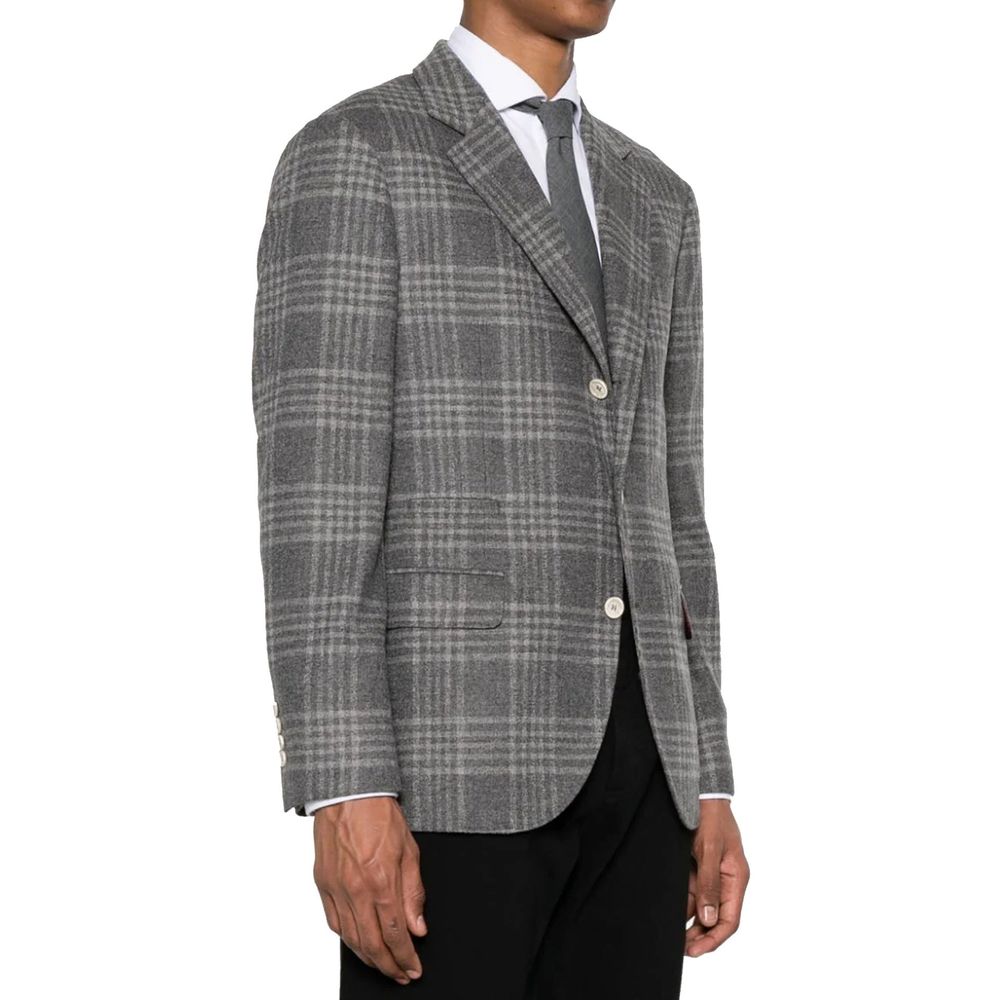 Blazer Brunello Cucinelli en cachemire gris
