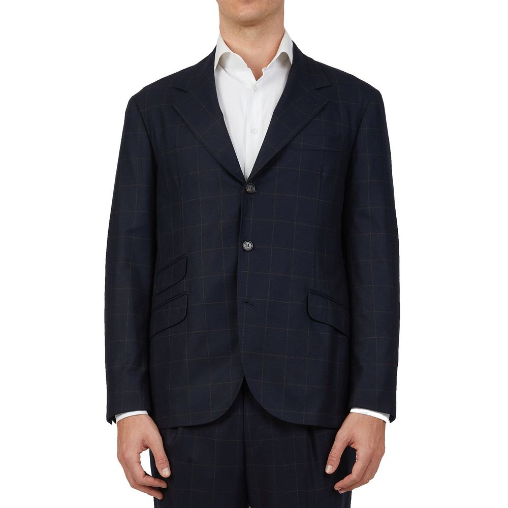 Costume deux pièces en laine bleu Brunello Cucinelli