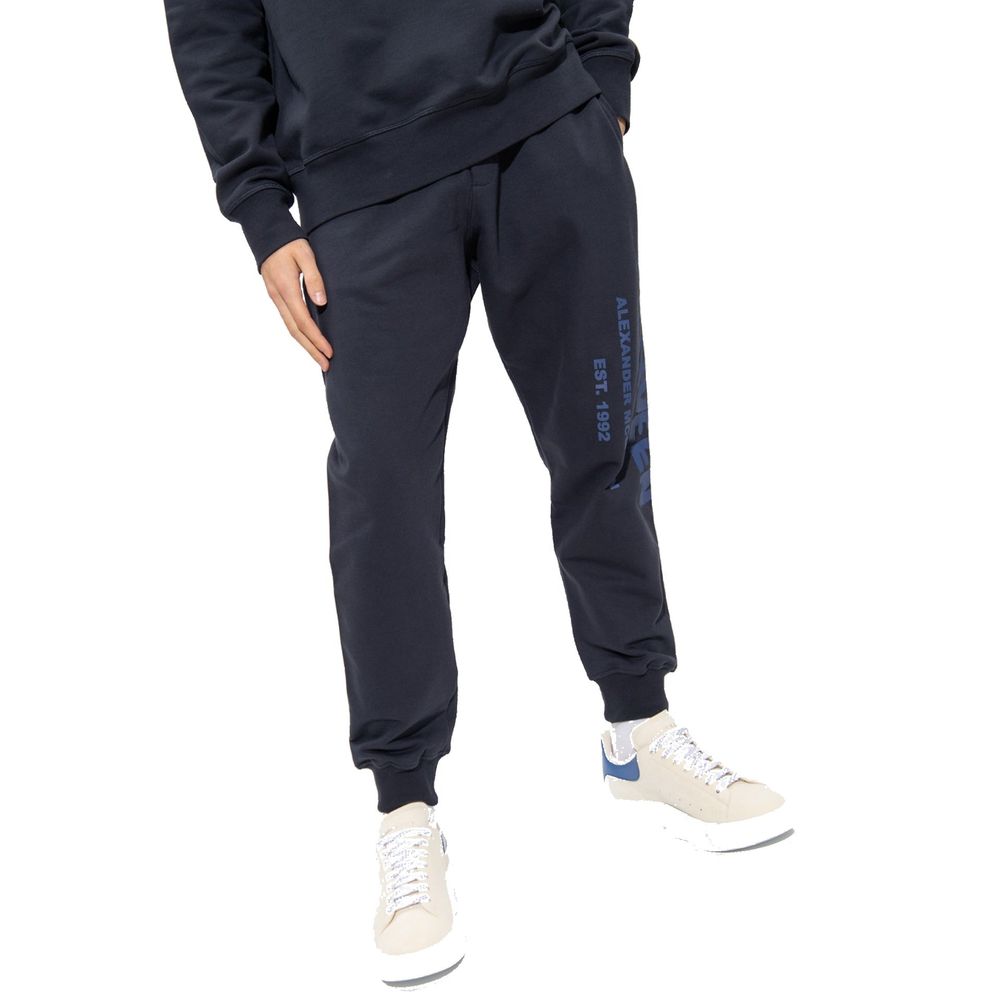 Alexander McQueen Blue Cotton Joggers