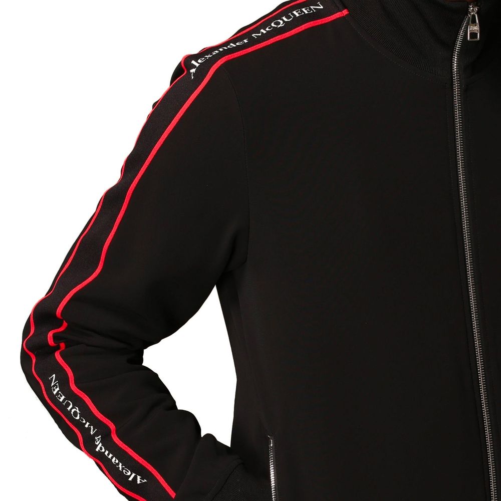 Alexander McQueen Sweat-shirt noir en viscose