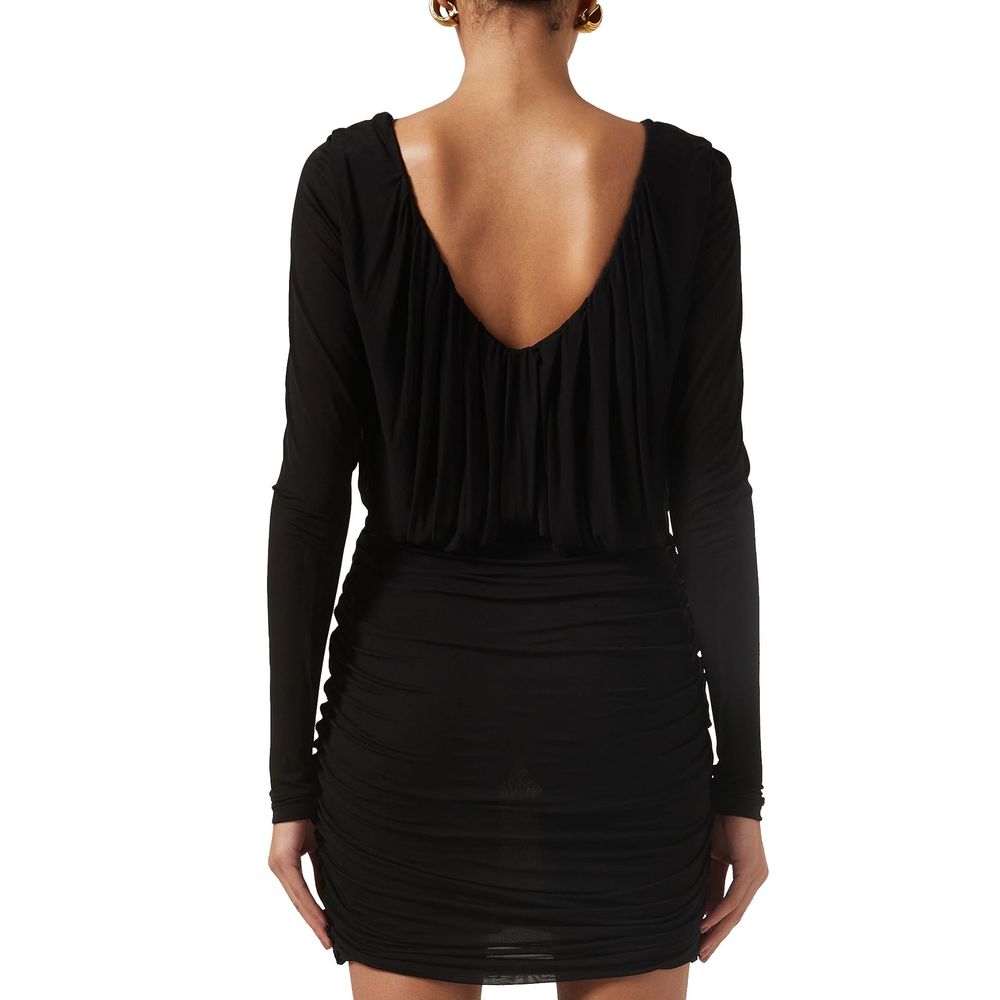 Robe de Cocktail Saint Laurent Noire en Viscose