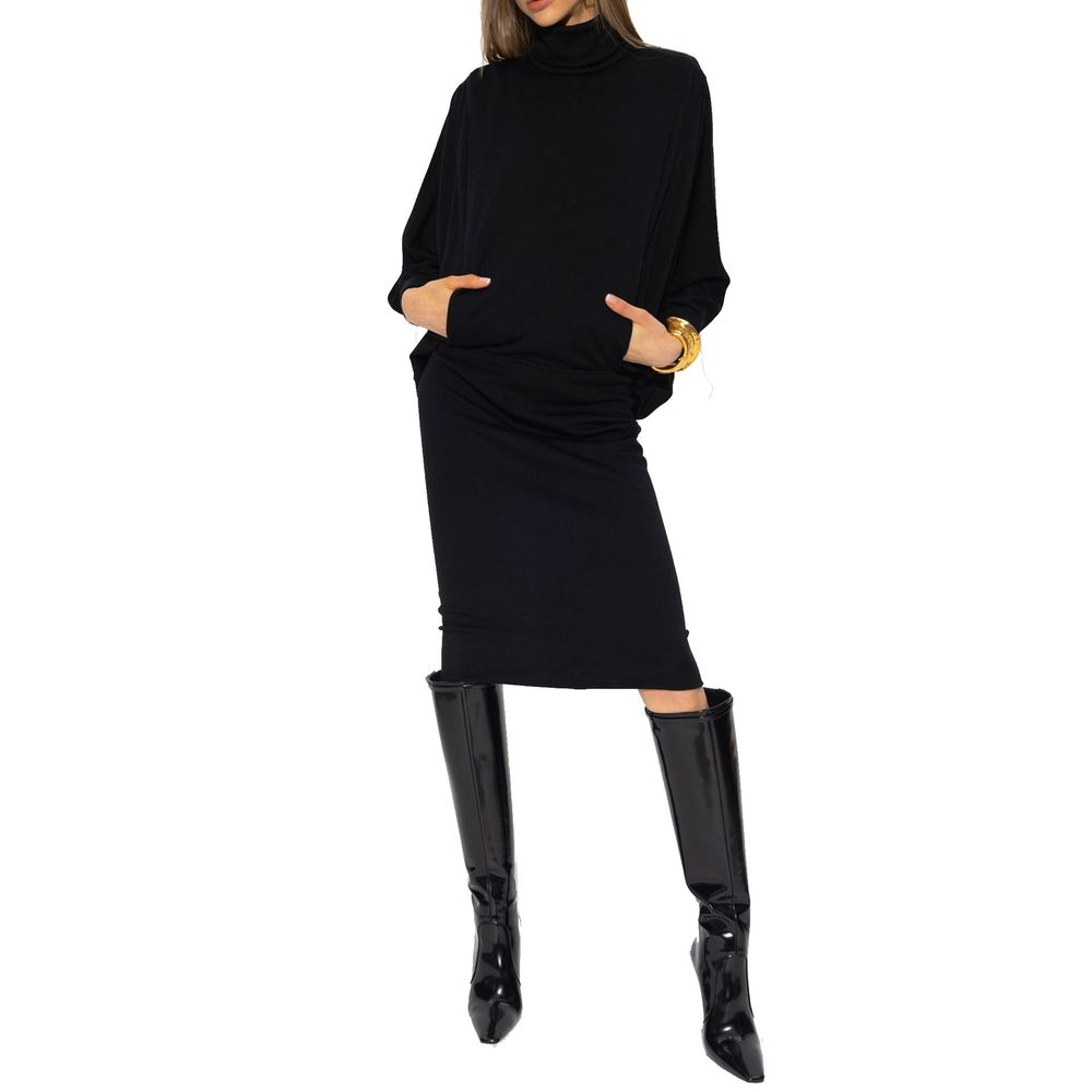 Robe décontractée Saint Laurent en laine noire