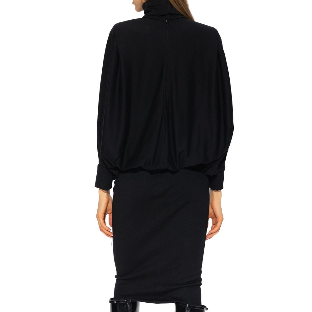 Robe décontractée Saint Laurent en laine noire