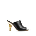 Mules en cuir d'agneau noir Bottega Veneta