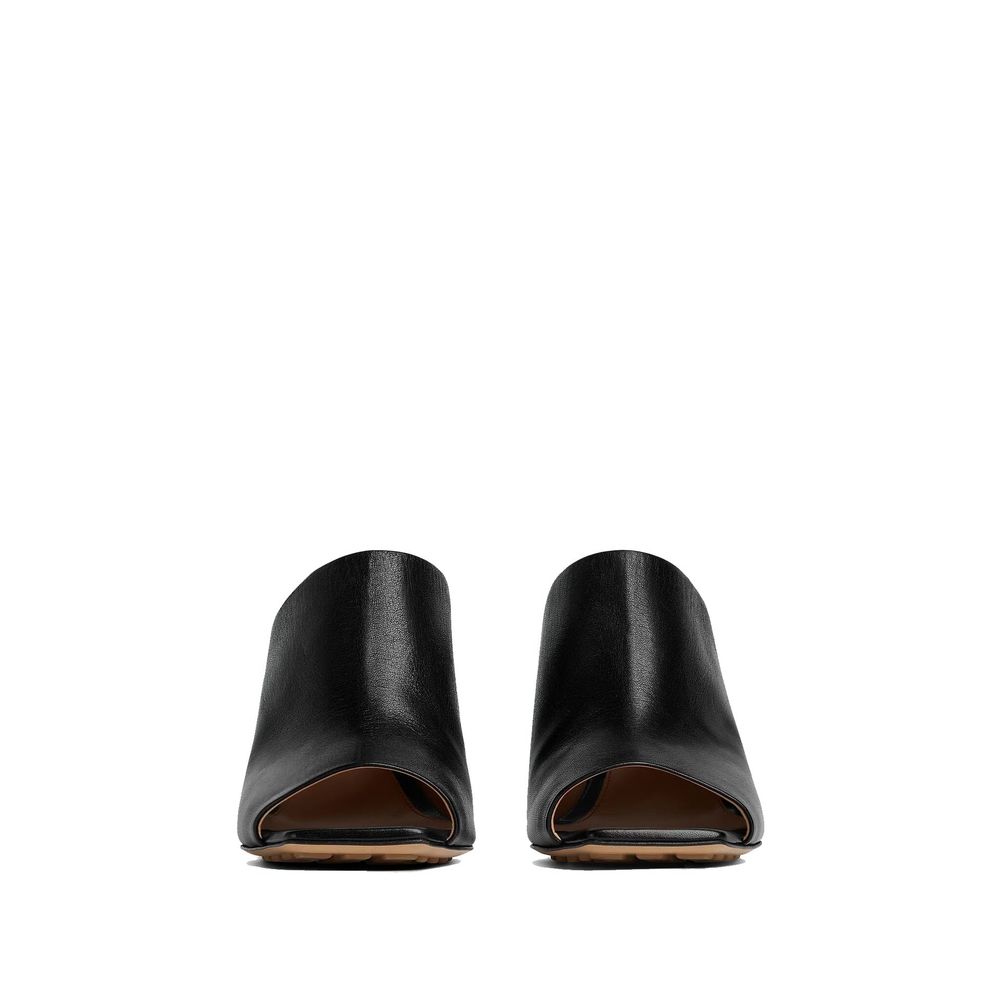 Mules en cuir d'agneau noir Bottega Veneta