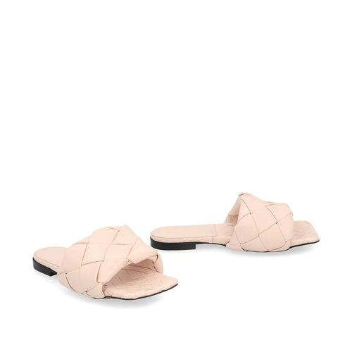 Bottega Veneta Sandales plates en cuir multicolore