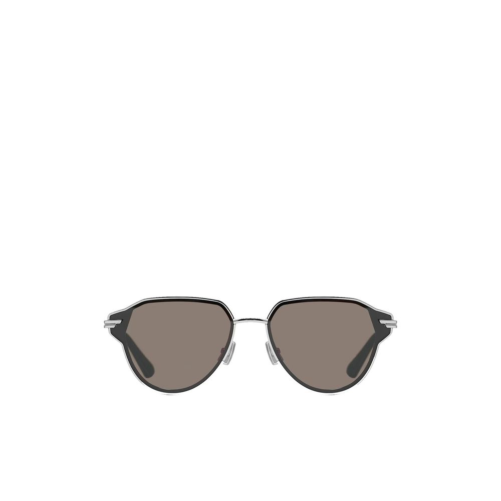 Lunettes de soleil Bottega Veneta en métal argenté