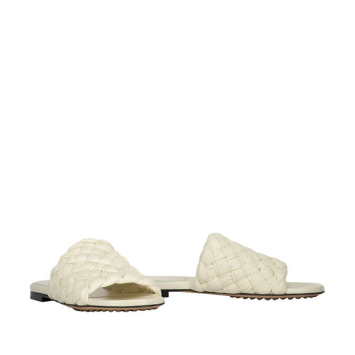 Mules en cuir d'agneau blanc Bottega Veneta
