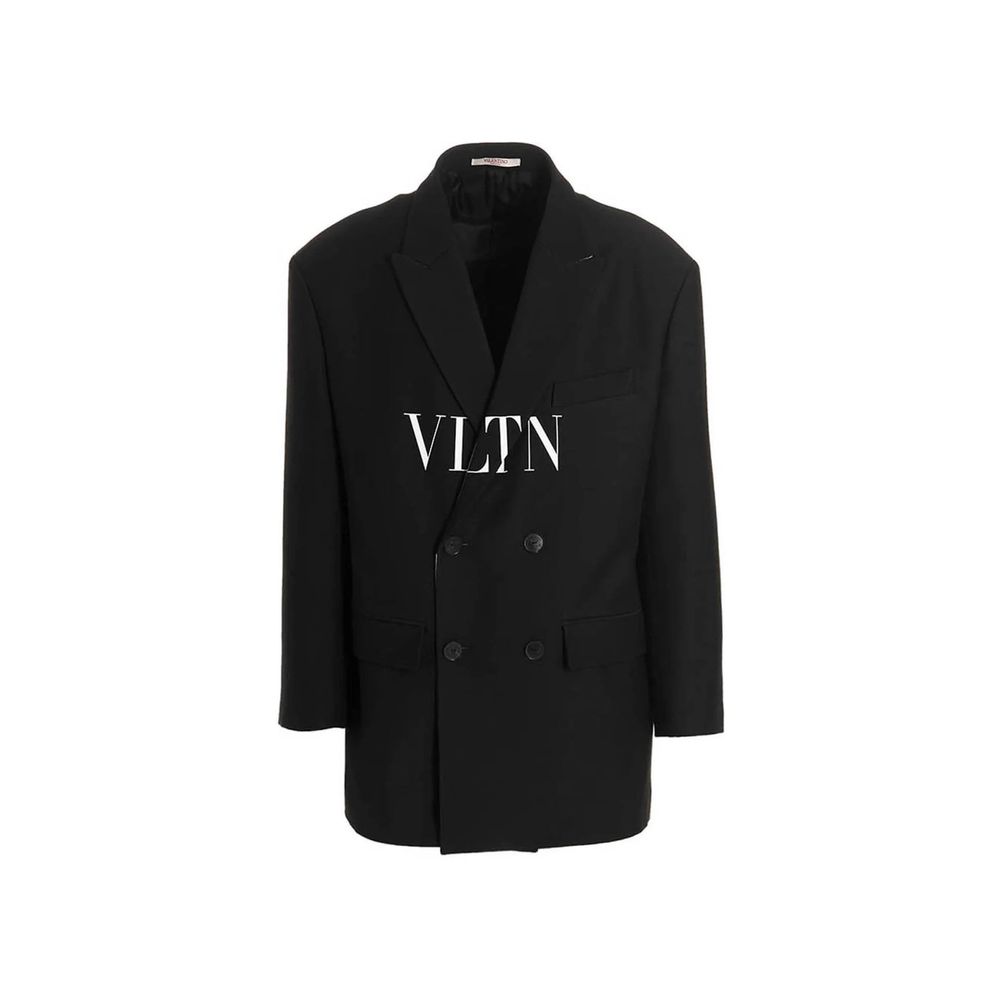Blazer Valentino Garavani en soie noire