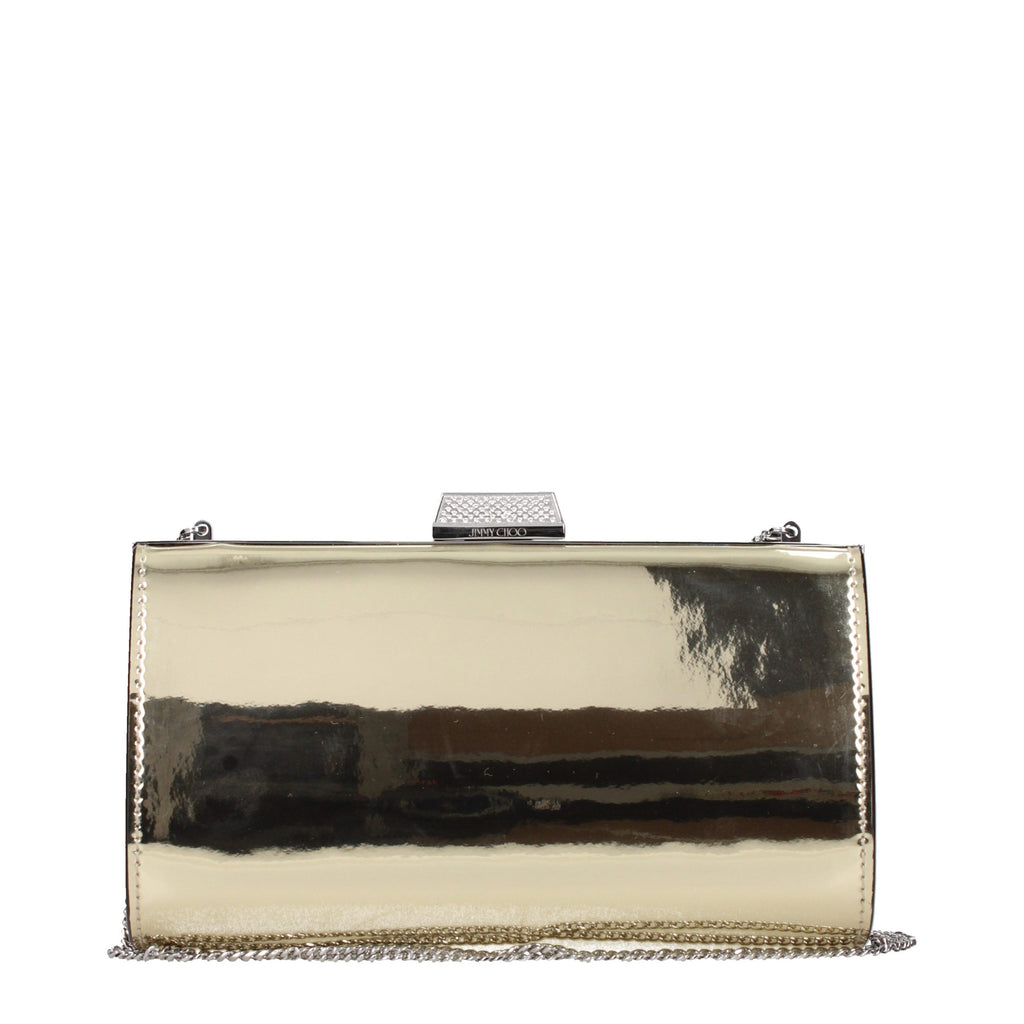 Pochette Jimmy Choo en cuir doré