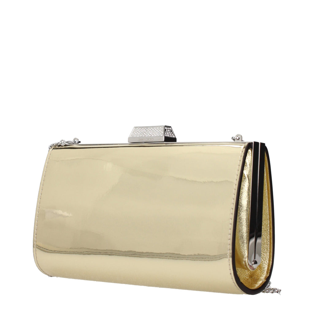 Pochette Jimmy Choo en cuir doré