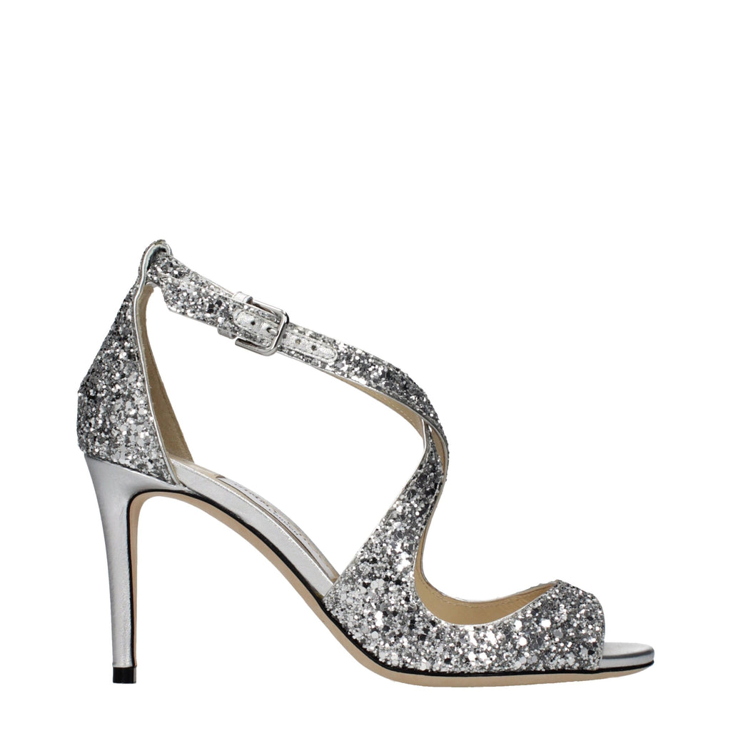 Sandales à enfiler en plastique gris Jimmy Choo