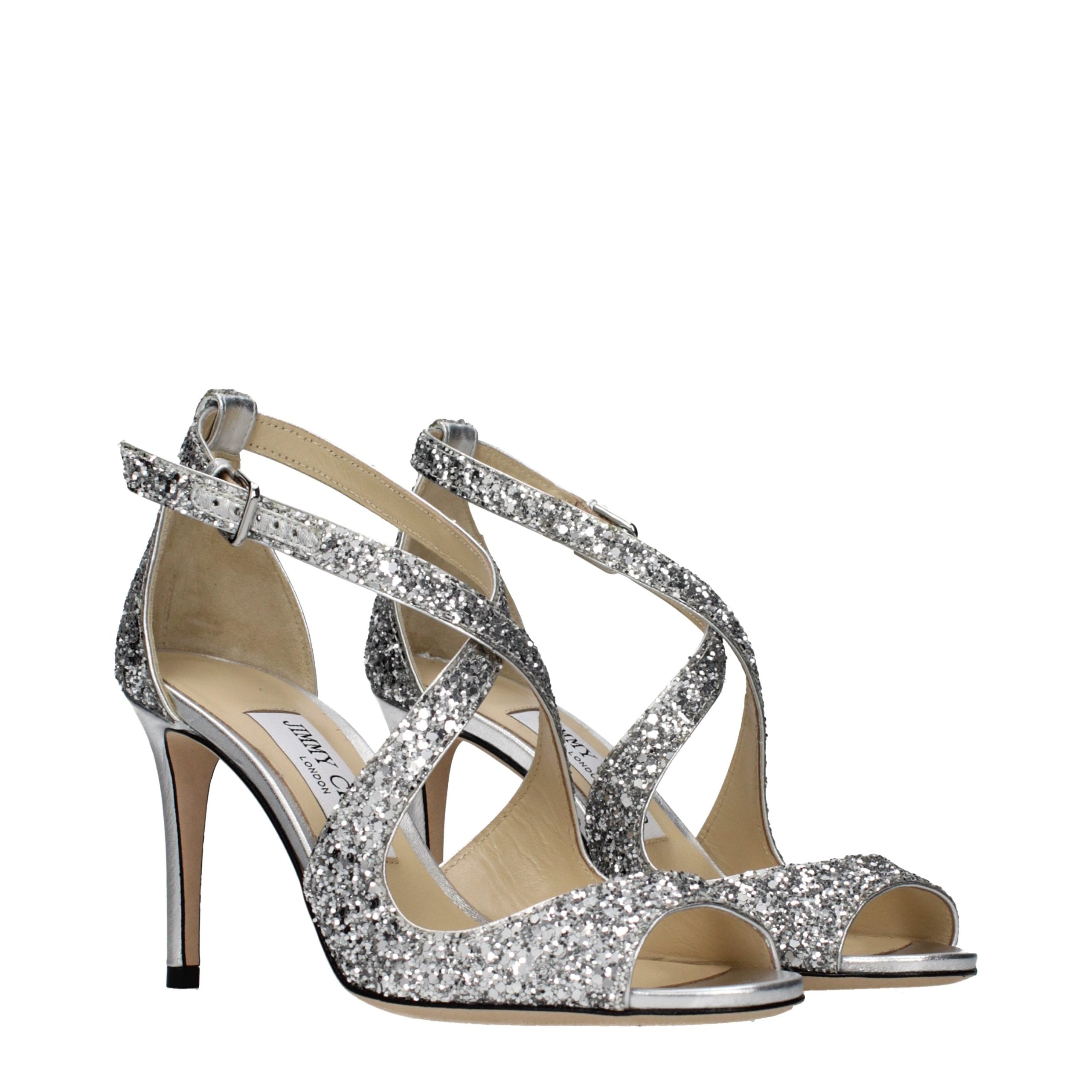Sandales à enfiler en plastique gris Jimmy Choo
