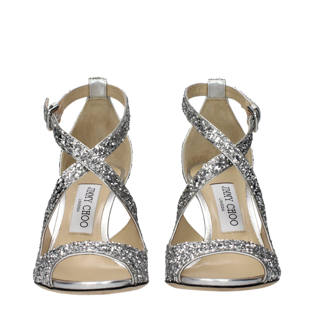 Sandales à enfiler en plastique gris Jimmy Choo