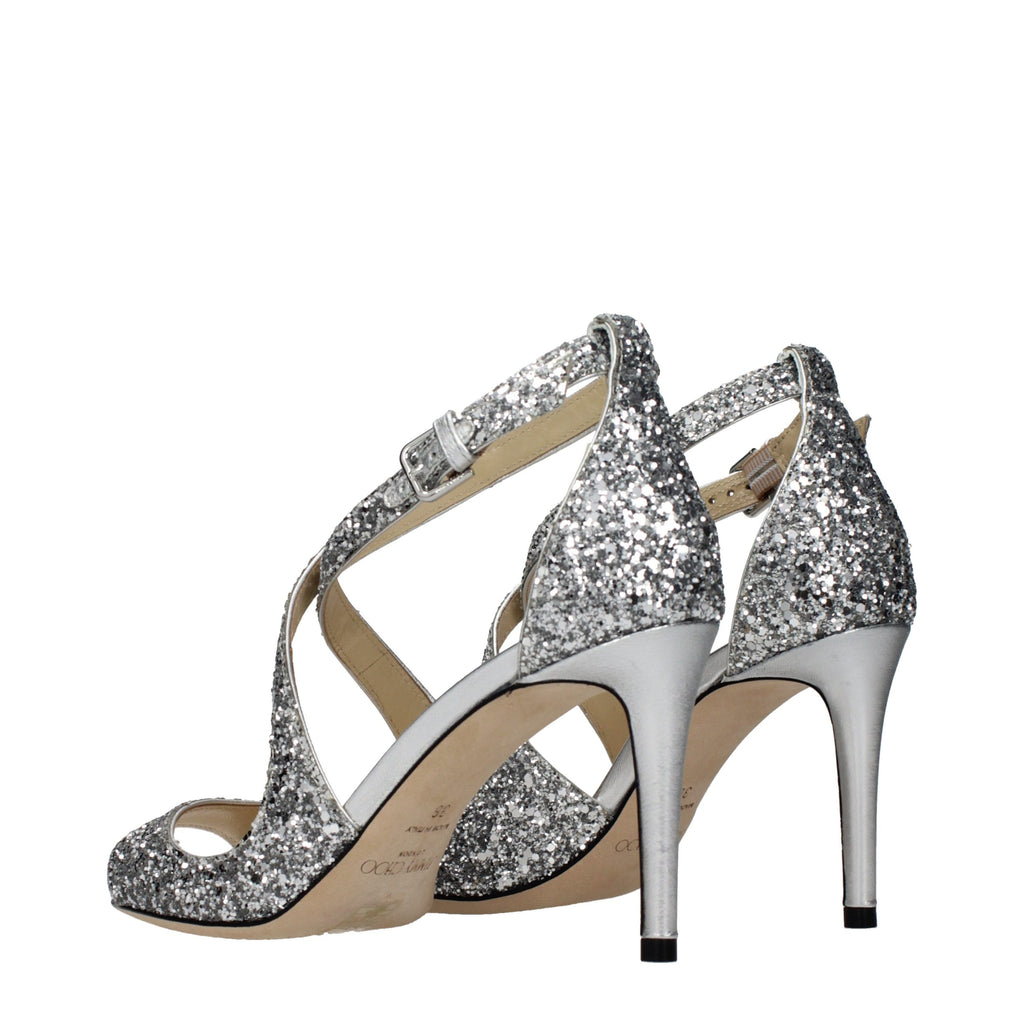 Sandales à enfiler en plastique gris Jimmy Choo