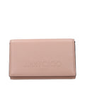 Pochette Jimmy Choo en cuir rose
