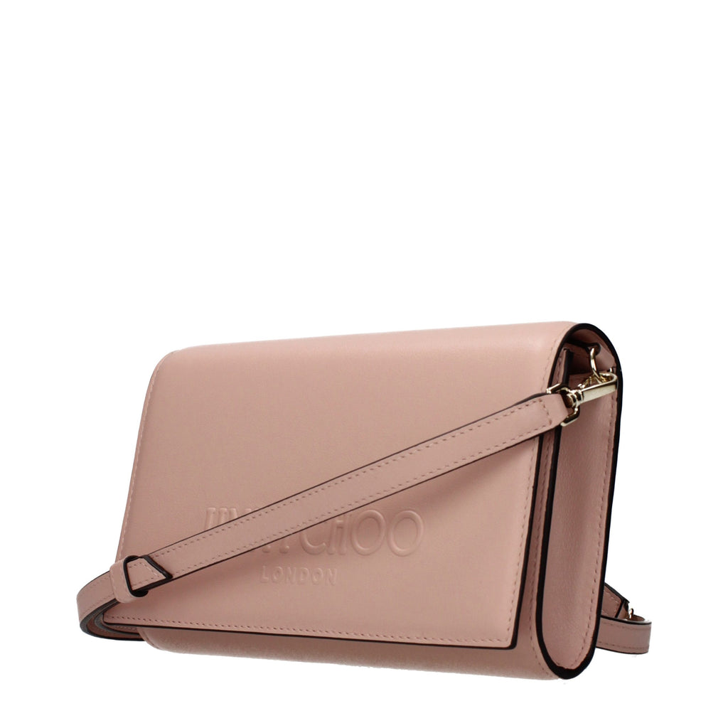 Pochette Jimmy Choo en cuir rose