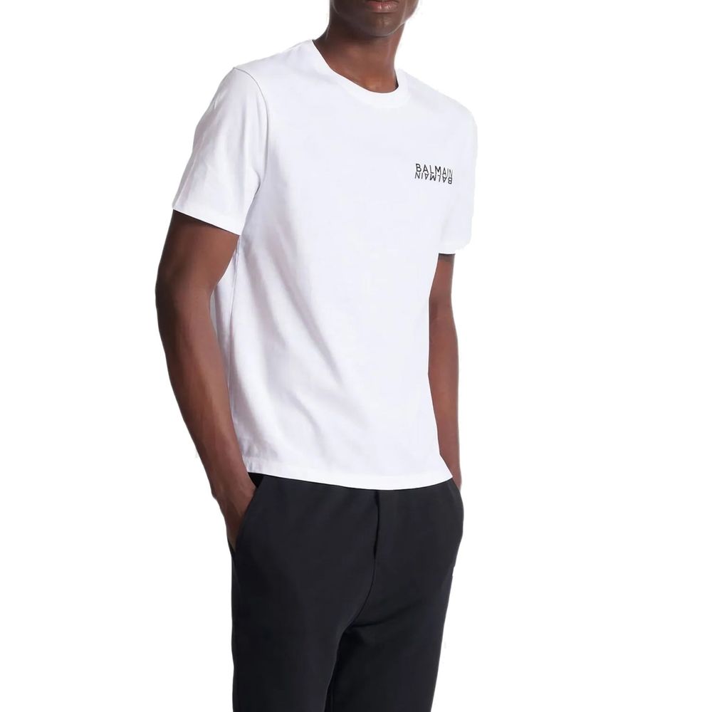 T-Shirt Balmain en Coton Blanc