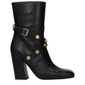Bottines Versace en cuir noir