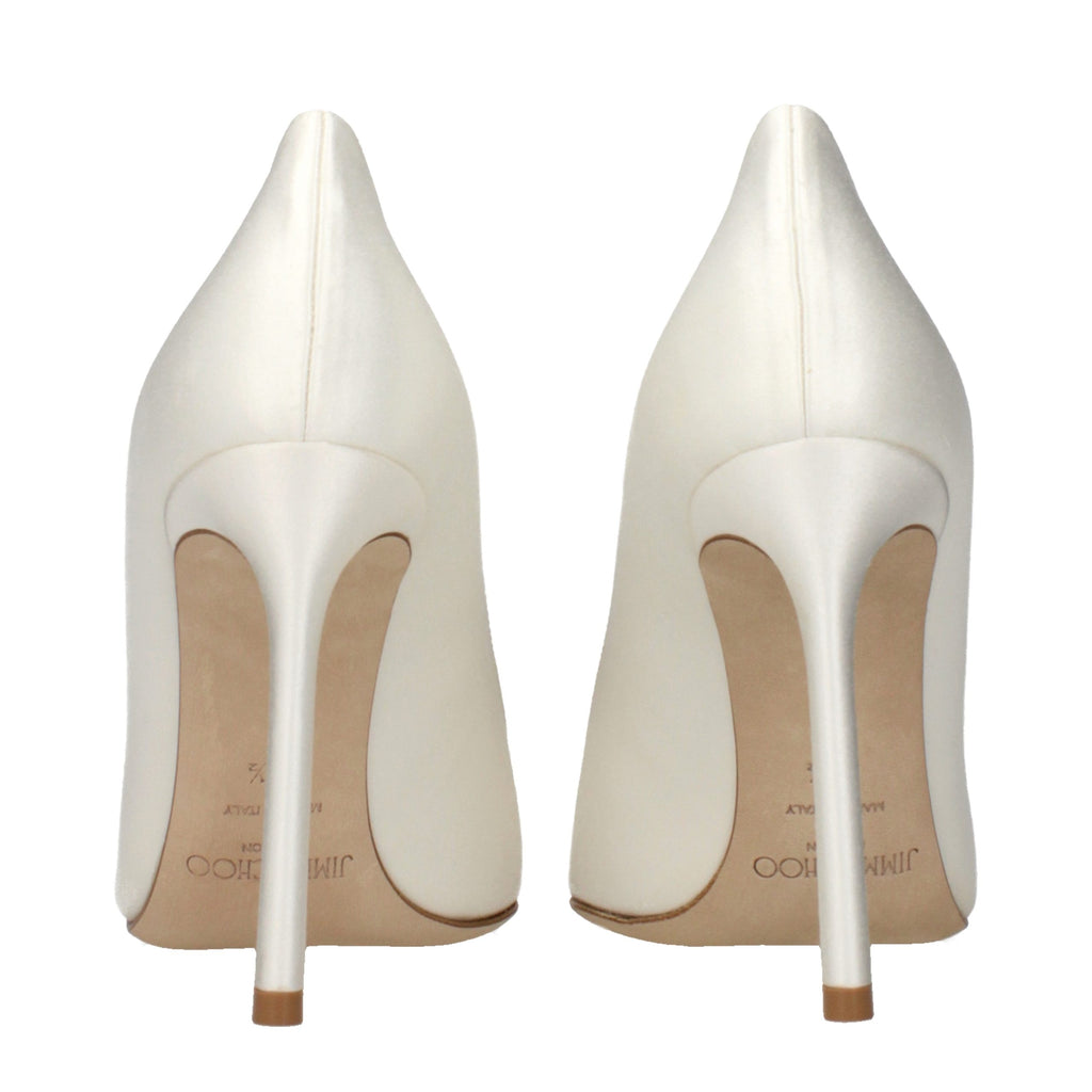 Escarpins à plateforme Jimmy Choo en satin beige