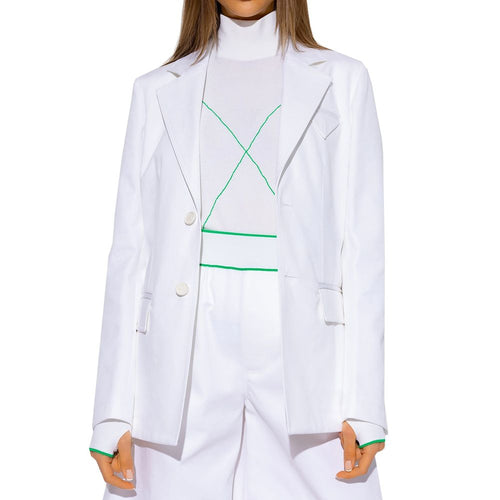 Bottega Veneta Blazer en coton blanc