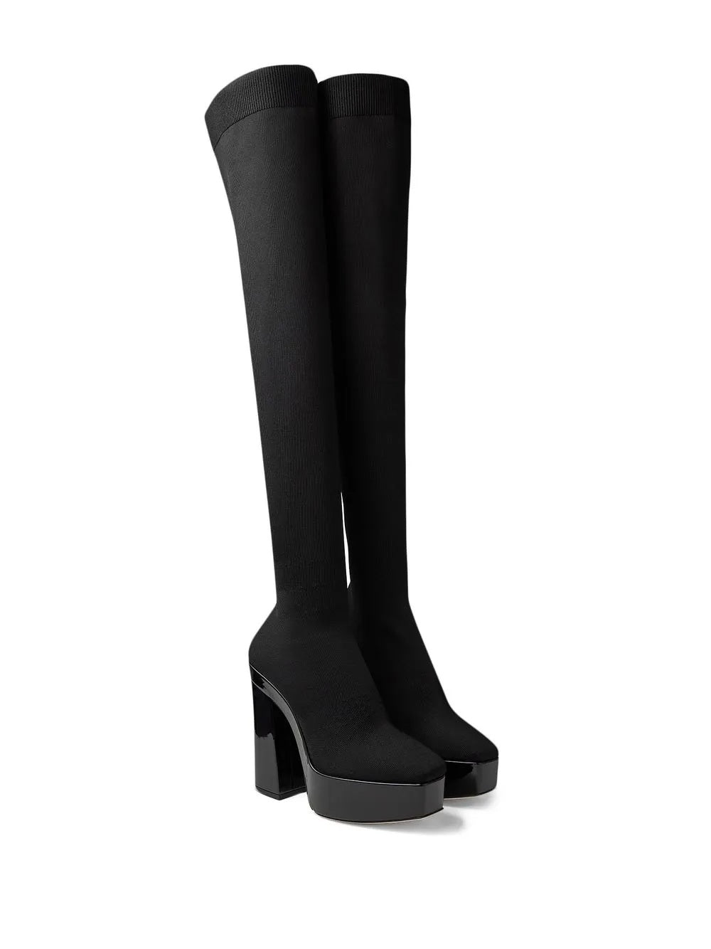 Jimmy Choo Noir Tissu Au-Dessus Du Genou
