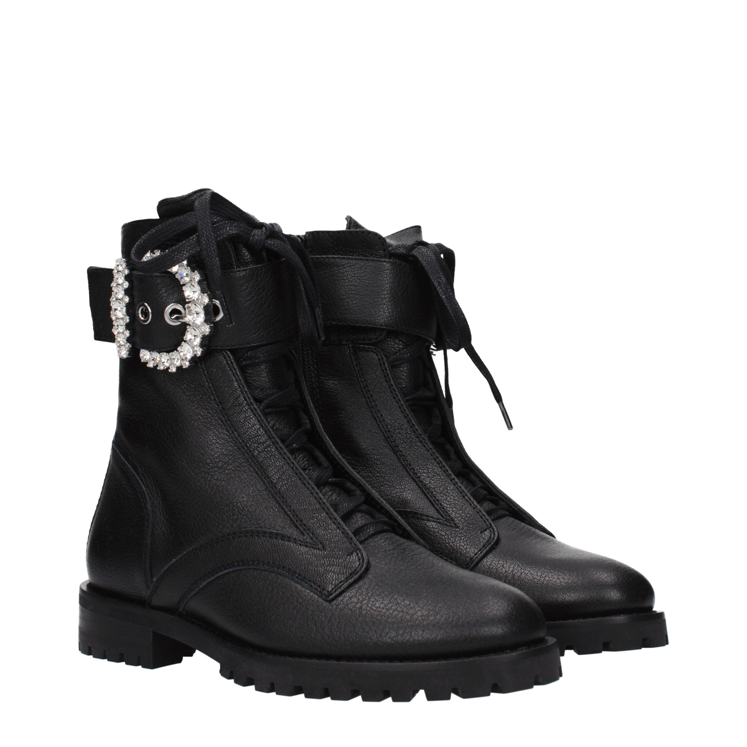 Bottines Jimmy Choo en cuir noir