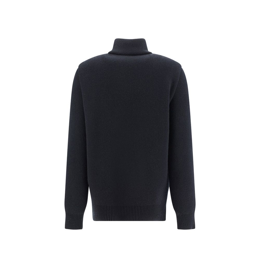 Manteau en fourrure d'agneau noire Loewe
