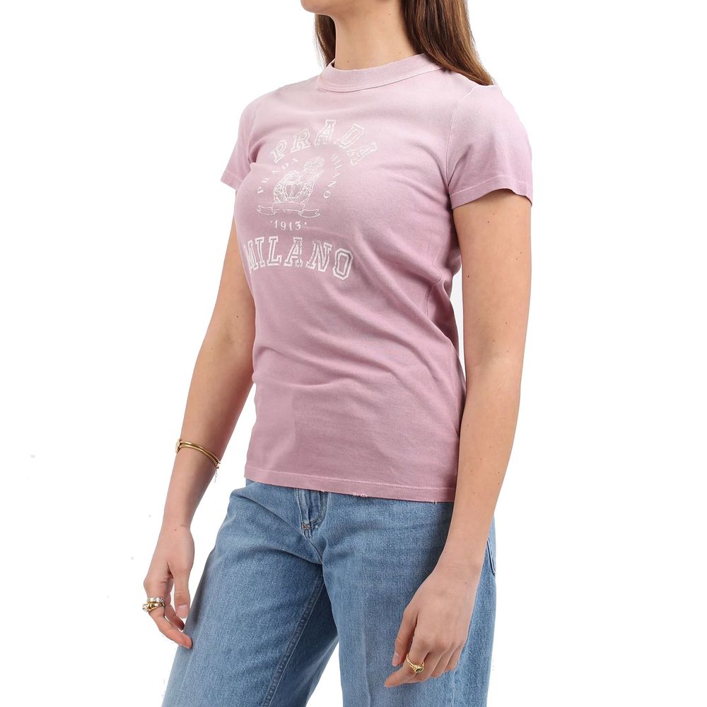 T-shirt Prada en coton multicolore