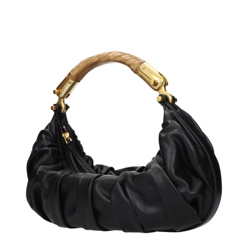 Sac à main Balmain en cuir noir